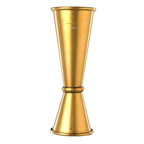 Barfly Japanese Style Jigger, Stainless Steel, Gold, 4.45 x 0.02 x 12.06 cm, M37005GD, 1 oz x 2 oz