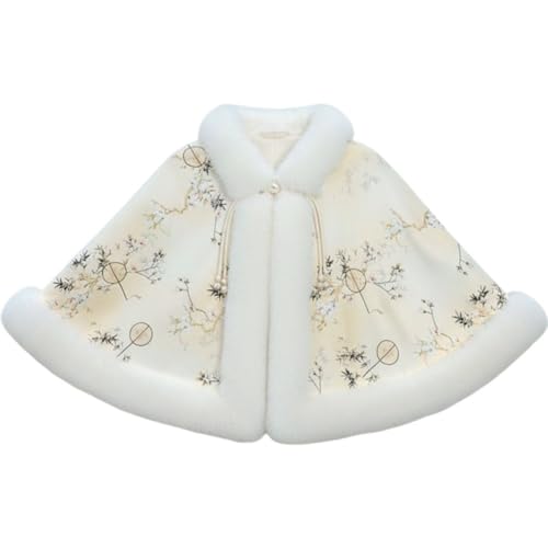 Capa de felpa para invitadas de boda de otoño e invierno 2