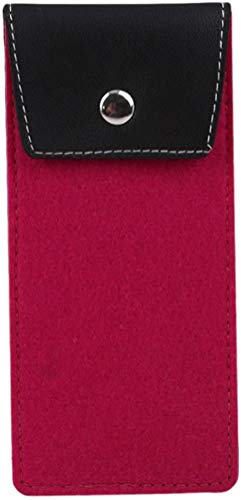 LEXPON Soft Portable Felt Slip In Pocket Glasses Pouch Case Sunglass Pouch Holder With Buckle Closure