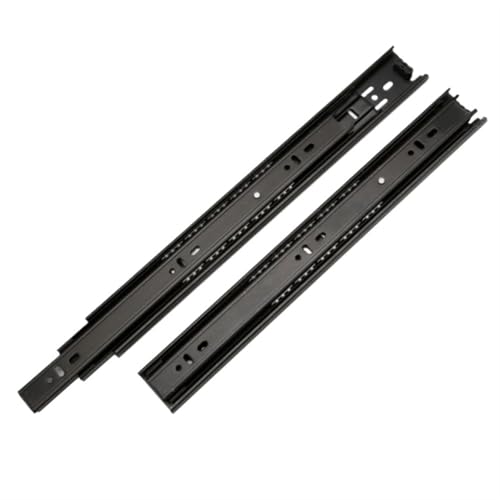 Glissières de tiroir à extension complète noires pour porte d'armoire