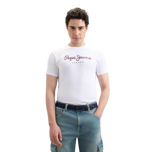 Image of Pepe Jeans Men T-Shirt|Cotton|Slim Fit