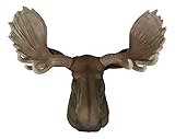 Ebros Gift Wildlife Taxidermy North American Granddaddy Bull Moose With Antlers Trophy Head Wall Decor 15.25' Wide Wall Mount Plaque Sculpture Figurine Antler Decor Rustic Western Hanging Accent