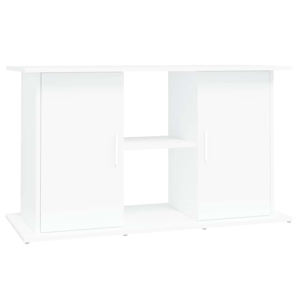 vidaXL Aquarium Stand, Fish Tank Cabinet with Storage, Fish Tank Stand for Home Living Room, Aquarium Cabinet, White Engineered Wood