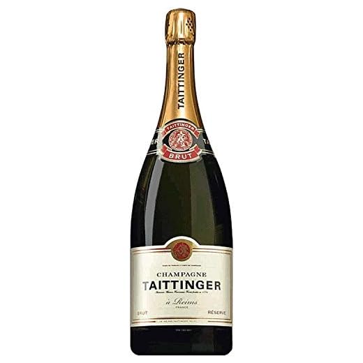 Relaxdays 10028654 Getränkekühler, 6l Partywanne, Sekt, Bier, Wein kühlen, Kunststoff, HxBxT: 25,5 x 34,5 x 26 cm, transparent 2 Champagne Taittinger Brut Reserve Methusalem 6,0l in Holzkiste