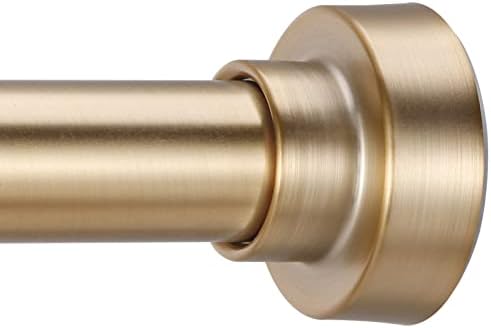 YNL Shower Curtain Rod Tension- No Drill, Never Rust, Non-Slip Spring Tension Rods for Window/Bathroom, 42-73 inches, Closet Rod Stainless Steel, Warm Gold