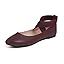 Burgundy Vegan Ankle Strap