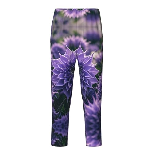 Pajama Pants Pajama Bottoms with Elastic Waistband Sleepwear Lounge Pants, Flowers