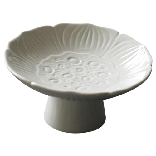 NobesOnbet Vajilla de cerámica: Plato de té Retro Chino, Plato de Frutas de cerámica, Plato de Postre, Sala de Estar, Mesa de té, Plato de Aperitivo, Dim Sum, Plato de pastelería
