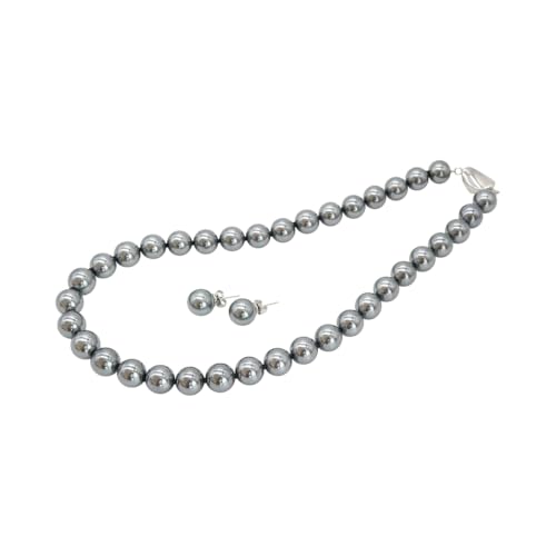 [�牮] �p�[�� �l�b�N���X ������ �������� �^�� ���^�� �t�H�[�}�� �C�������O �s�A�X �Z�b�g ������ �p�[�e�B�[ ���� �L�p�[�� �l�b�N���X 10mm42cm �z���C�g �V���o�[�u���b�N �s�[�R�b�N (�u���b�N/�s�A�X)