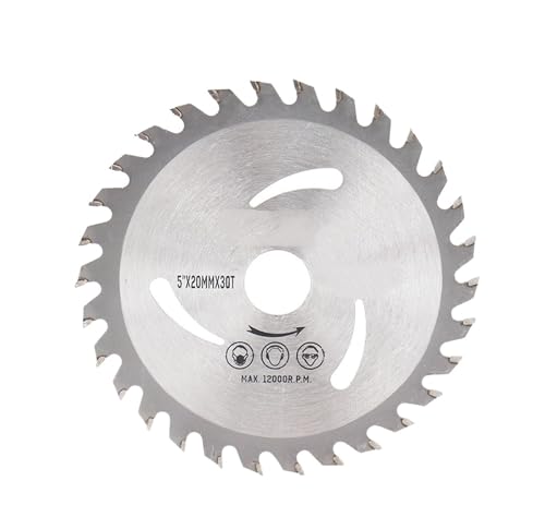 KJOET Circular Saw Blade Metal Cutting Saw Blade 5 Inch 125mm Wood Saw Blade 30T Circular Saw Blade Bore 20mm for Cutting Wood Carbide Cutting Disc (Color : 1pc, Size : 20MM_125MM)