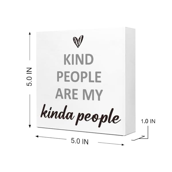 Kind people are my kinda people wood box sign desk decorrustic kindness quote wood block plaque sign for home office tabletop decoration q784  urban country home decor