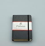 poème amour victor hugo  Notizbuch Poeme A6-96Bl Kariert mit Gummizug und Innentasche 48506