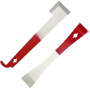 2 Pack Steel Beekeeping Hive Tool Hive Scraper Tool Bee Frame Lifter and Scraper Equipment for Beekeepers, 2 Types