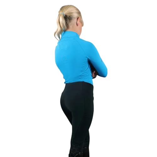 Haut thermique enfant Coldstream bleu pour poney-club en hiver