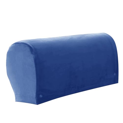 2 Fundas para Reposabrazos de Silla Elásticas de Terciopelo Suave para Sofá Antideslizantes Protector de Muebles (Piedra)