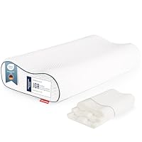 Blumtal Nackenstützkissen - Orthopädisches Kissen - Memory Foam Kissen - Oeko-TEX zertifiziertes Kopfkissen Nackenschmerzen - ergonomisches Kopfkissen Seitenschläfer - Nackenkissen Bett - Neck Pillow