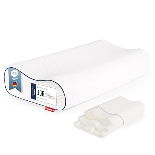 Blumtal Orthopädisches Nackenstützkissen aus Memory Foam - ergonomisches Kopfkissen mit individueller Höhenanpassung, Anti-Schnarch-Kissen für Seitenschläfer, Bauchschläfer & Rückenschläfer