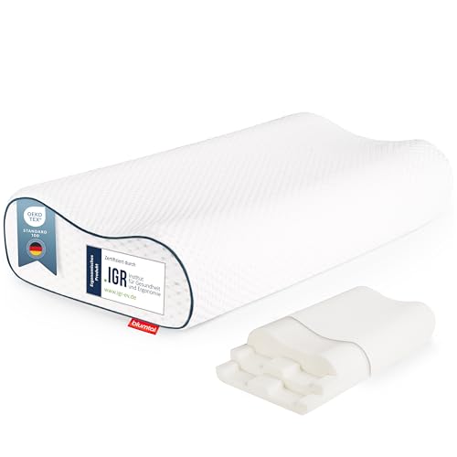 Blumtal Nackenstützkissen - Orthopädisches Kissen - Memory Foam Kissen - Oeko-TEX zertifiziertes Kopfkissen Nackenschmerzen - ergonomisches...