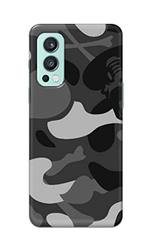 Image of Printed Hard Back Cover Case for OnePlus Nord 2 5G Back Cover (Army Pattern) -702