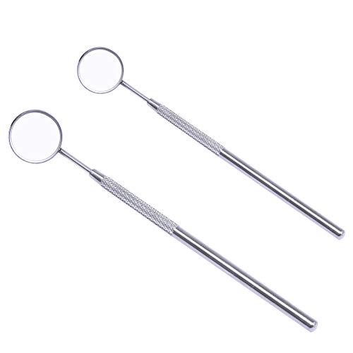 Lash Extension Supplies FADLASH 2Pcs Makeup Mirror for Eyelash Extensions Dental Tool Inspect Instrument Mirror Lash Tools for Observing Small Details