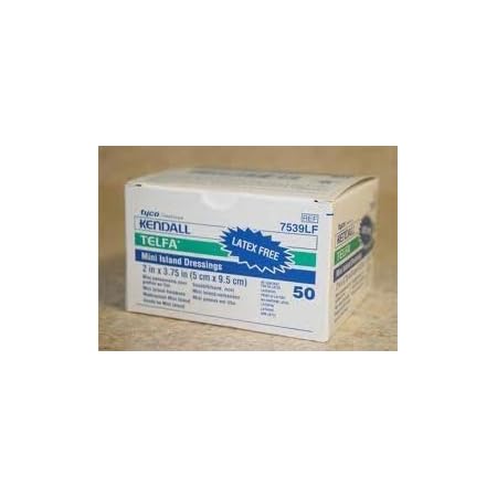 Adhesive Wound Gauze Kendall 7540 Telfa Island Wound Dressing - 4x5"  Adhesive Gauze Pad, 25 Per Box First Aid Supplies