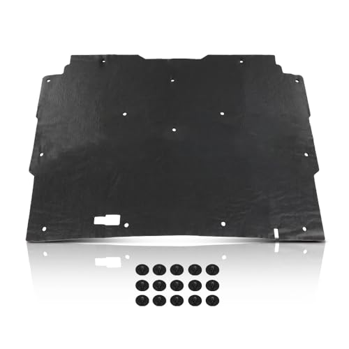 LQI Almohadilla aislante para capó de 1,27 cm con clips compatible con Chevy S10 1982-1993, apto para Chevy S10 Blazer 1983-1993, color negro