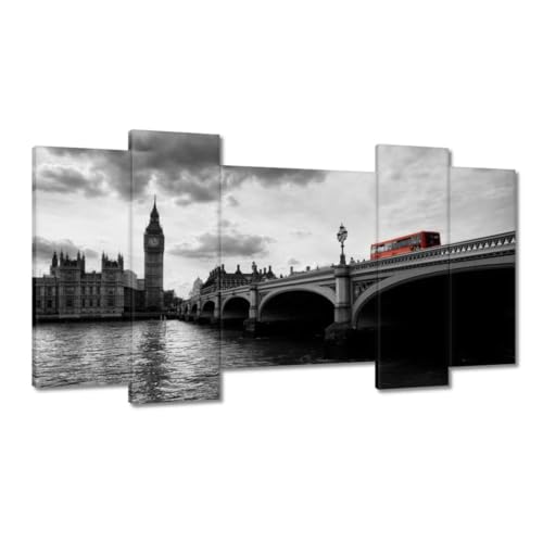 Toile Big Ben Bridge Angleterre 120x65cm pour habiller un grand mur blanc vide