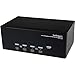 StarTech.com 4 Port Triple Monitor DVI USB KVM Switch with Audio & USB 2.0 Hub - Multi Monitor KVM - USB DVI KVM Switch (SV431TDVIUA),Black