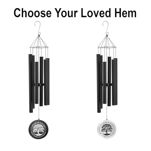 Image of ASTARIN Personalized 30 inch Bereavement Wind Chimes for Outside, Memorial Gift in Remembrance of a Loved One, Sympathy Gift for Loss of Mother Father Husband, Garden Patio Decor