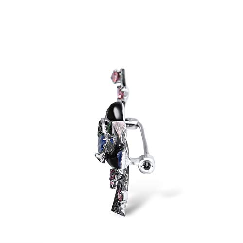 Image of Santuzza 925 Sterling Silver Enamel Brooch Pin for Women