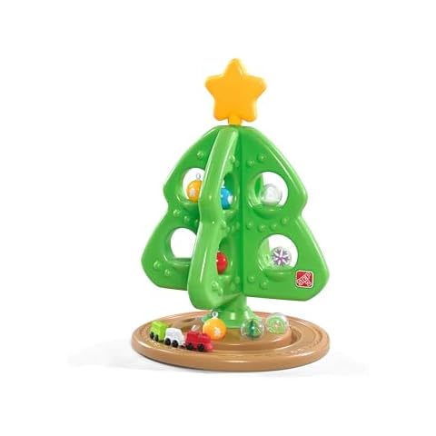 Step2 My First Christmas Tree, Kids Interactive Holiday Tree Toy, 12 Colorful Plastic Ornaments to Decorate, Mini Train Set Circles the Skirt, Made of Durable Plastic, For Toddlers 1.5+ Years Old Cover