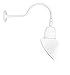 RAB Lighting GN1LED13YSAC11W Gooseneck Style1 13W Warm LED Light with 11 AC Shade Spot, White