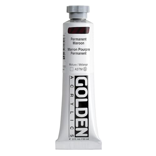 GOLDEN Heavy Body Acrylics, Permanent Maroon, 2 fl. oz. Tube,