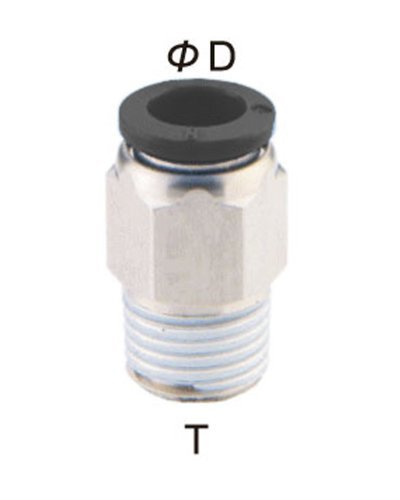 PneumaticPlus PC-3/8-N2 Push to Connect Tube Fitting, Male Straight - 3/8