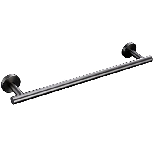 Toallero de acero inoxidable gris plomizo, cromo pulido y ganchos dorados cepillados, accesorios para soporte de papel de baño, elegante toallero gris plomizo