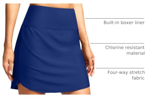 Image of Viodia Women's 18 inch /20 inch Long Swim Skirt High Waisted Modest Swimsuits Skirt Bathing Suit Tummy Control Swim Bottoms