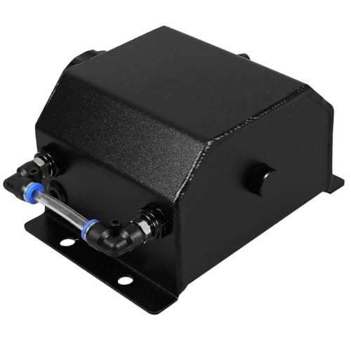 Ipetboom Recipiente para Recogida de Aceite de 1l Metálico Ventilación Mejorada, Diseño Cuadrado para Coche, Separador de Aceite Profesional y Duradero