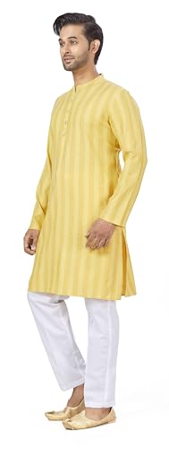 Image of Studio Shringaar Men's Cotton Relaxed Fit Straight Kurta