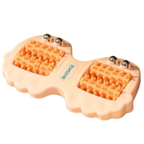 Masaje de reflexología de pies, masaje de pies con bola de rodillo de punto de presión, herramienta de reflexología de doble punto de presión para hombres y mujeres, masaje muscular de tejido profundo