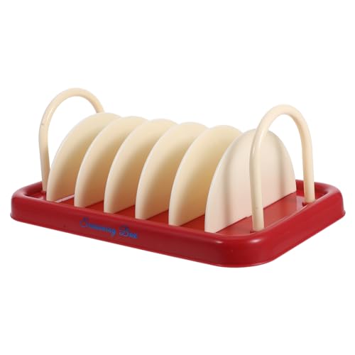 EXHUMKY Estante De Almacenamiento De Cocina con 7 Compartimentos Organizador para Tabla De Cortar Soporte De Plástico para Platos Escurridor De Platos Escurridor De Plástico