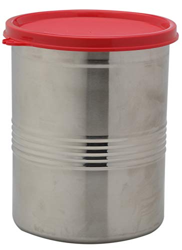 SIGNORA WARE Modular Steel Container Round 2000Ml, Set Of 1, Red