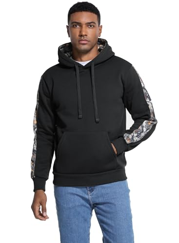 Leidowei Men's Camo Outfitter Fleece Hoodie Pullover Long Sleeve Casual Sweatshirt with Pocket - Image 3