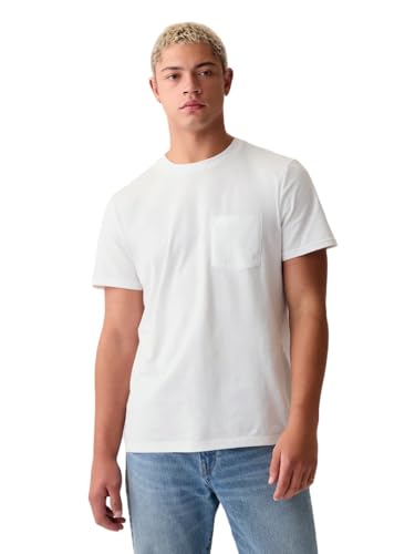 GAP Mens Organic Pocket Tee Optic White L
