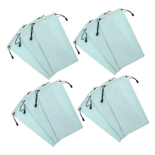 POPETPOP 16個スキーゴーグルケース 大人用調節可能ソフトクロス巾着袋 ゴーグル収納ポーチ 防塵軽量持ち運び便利 滑雪メガネ保護用品