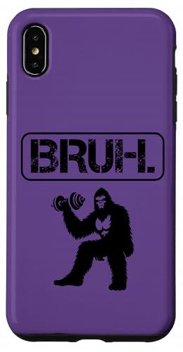 Bruh ビッグフット ウエイトリフティング ジム フィットネス ファニー ミーム スマホケース iPhone XS Max 用
