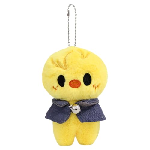 FiveMileBro Stray Kids SKZOO Pluche pop, 12 cm, 'Magic School'-sleutelhanger en -rugzakhanger, schattig SKZOO knuffeldier, verzamelstuk, Chicken, 1