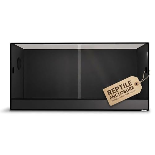 Vivarium Electronics 120 Gallon Reptile Enclosure 48x24x24–Premium Tempered Glass Terrarium with Sliding Doors, Heavy Duty Screen Top Reptile Habitat, Bearded Dragon Tank Accessories