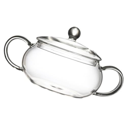 Ipetboom Cacerola de Vidrio con Tapa para Papillas y Fideos Utensilio de Cocina y Práctico