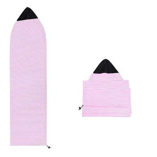 Xinpinzhou 5.9 FT Surfboard Sock Cover for Storage and Travel Pink