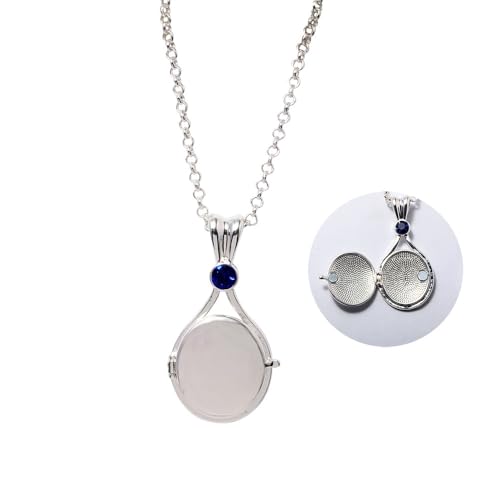 MYTHATOM - Collar de aleación de anime H2O con diseño de concha de sirena, con colgante que se puede abrir, accesorios periféricos, color azul, Mediano,...